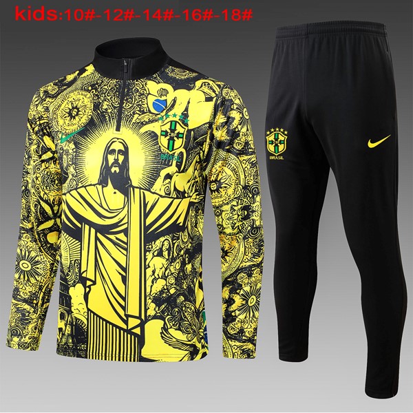 Ninos Sudadera De Training Brasil 2024-2025 Amarillo